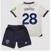West Ham United Tomas Soucek #28 Bortedraktsett Barn 2025-26 Kortermet (+ Korte bukser)